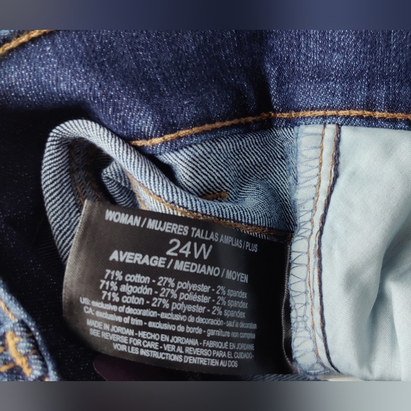 Gloria Vanderbilt Amanda Jeans, Scottsdale Wash, Size 24W - Picture 5 of 5